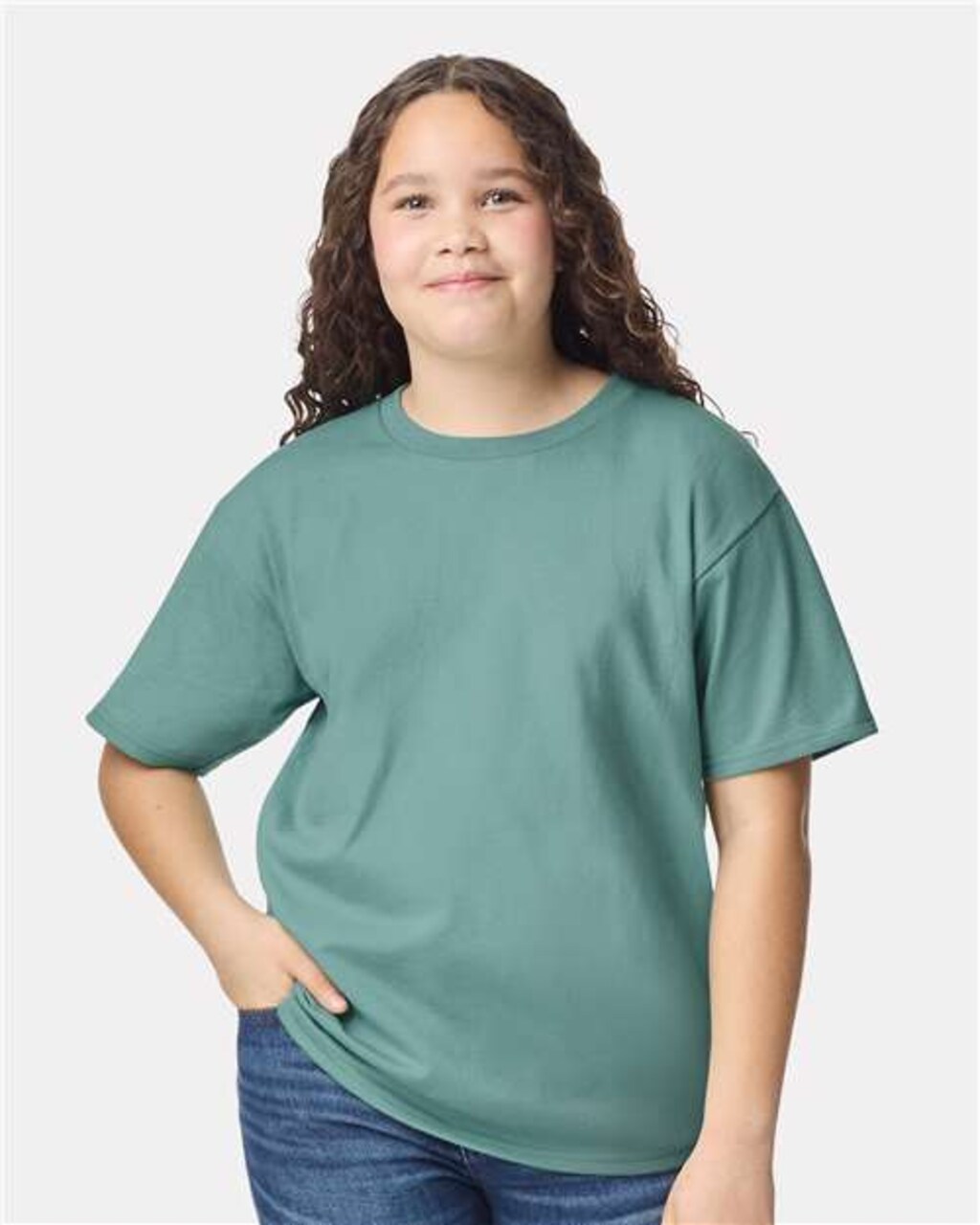 Youth Heavy Cotton Crewneck T-Shirt for Daily, Casual & Comfortable Wear